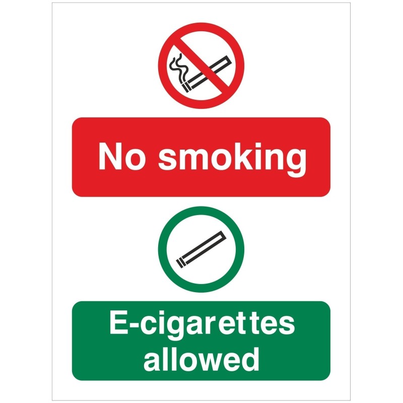 No Smoking, E-Cigarettes Allowed 150X200mm Sign