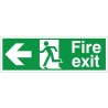 Extra Large Fire Exit Arrow Left Sign 900mm x 300mm - 3mm Foamex