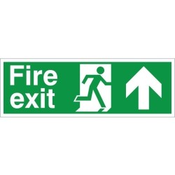 Extra Large Fire Exit Arrow Left Sign 900mm x 300mm - 3mm Foamex