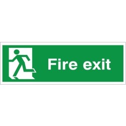 Extra Large Fire Exit Arrow Left Sign 900mm x 300mm - 3mm Foamex