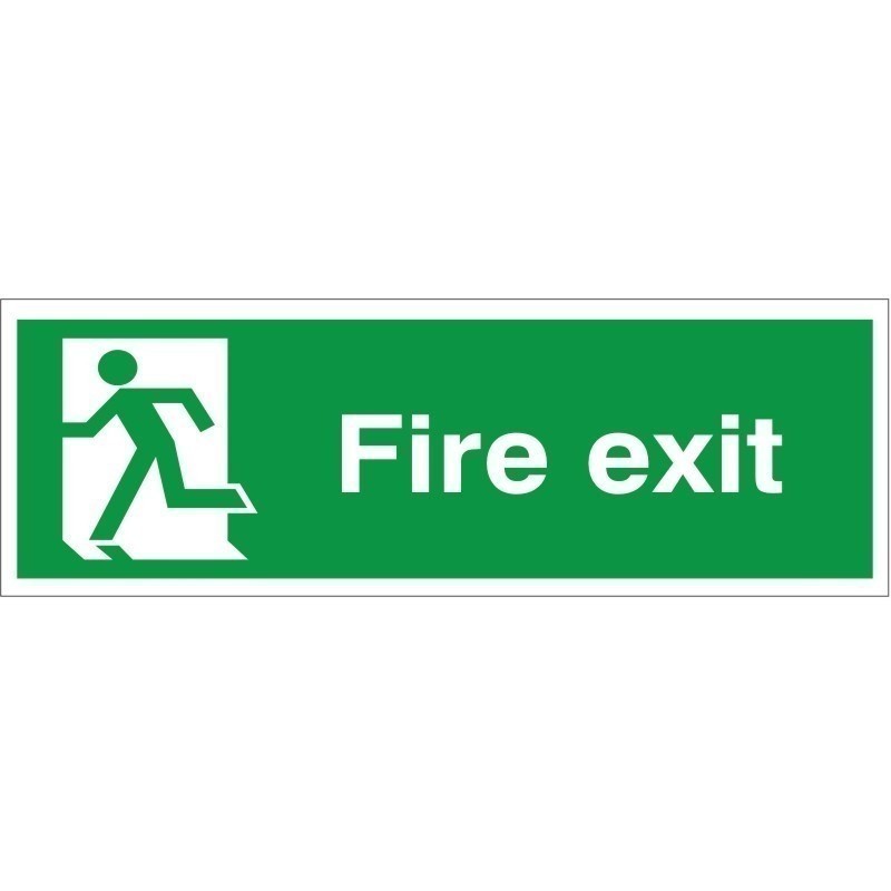 Extra Large Fire Exit Arrow Left Sign 900mm x 300mm - 3mm Foamex