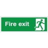 Extra Large Fire Exit Arrow Left Sign 900mm x 300mm - 3mm Foamex