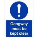 Gangway Must be Kept Clear Sign