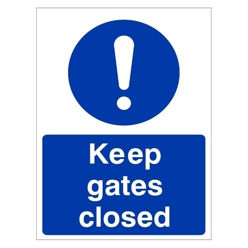 Keep Gates Closed Sign