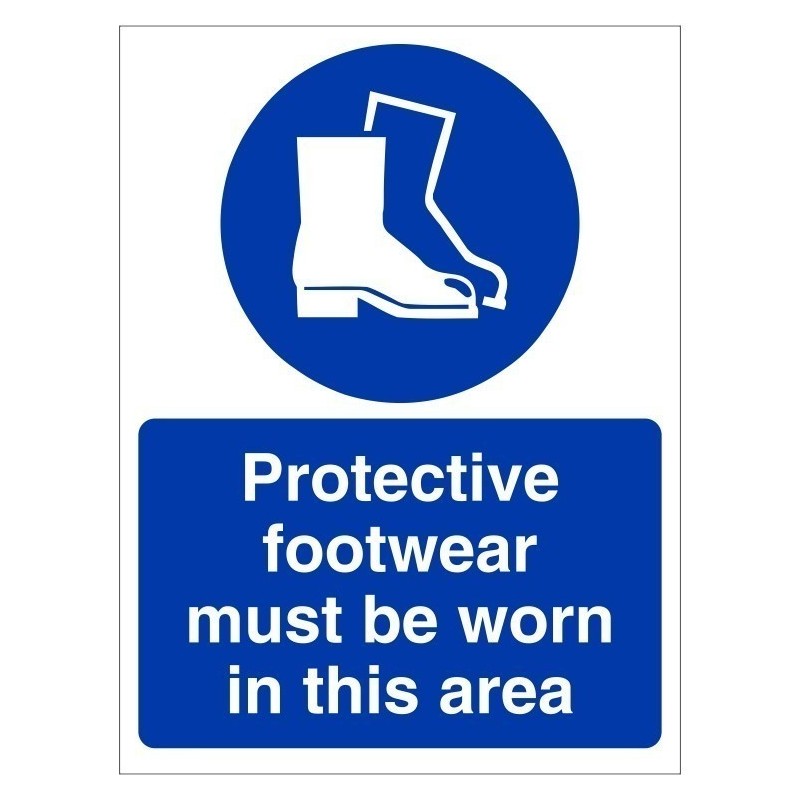 Protective Footwear Must Be Worn In This Area Sign