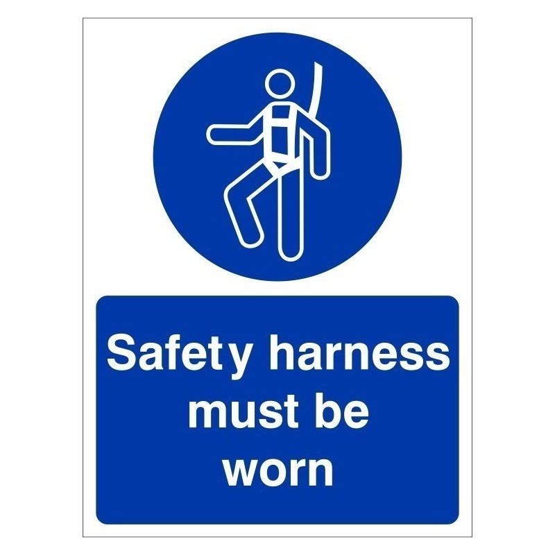 Safety Harness Must Be Worn Sign