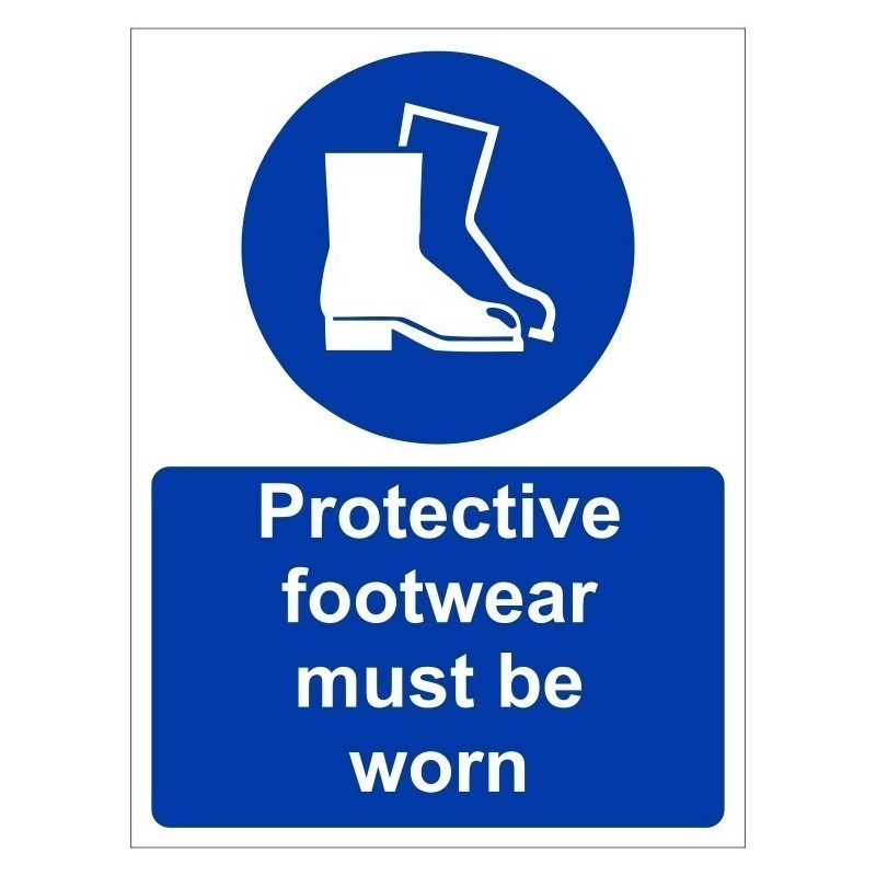 Protective Footwear Must Be Worn Sign