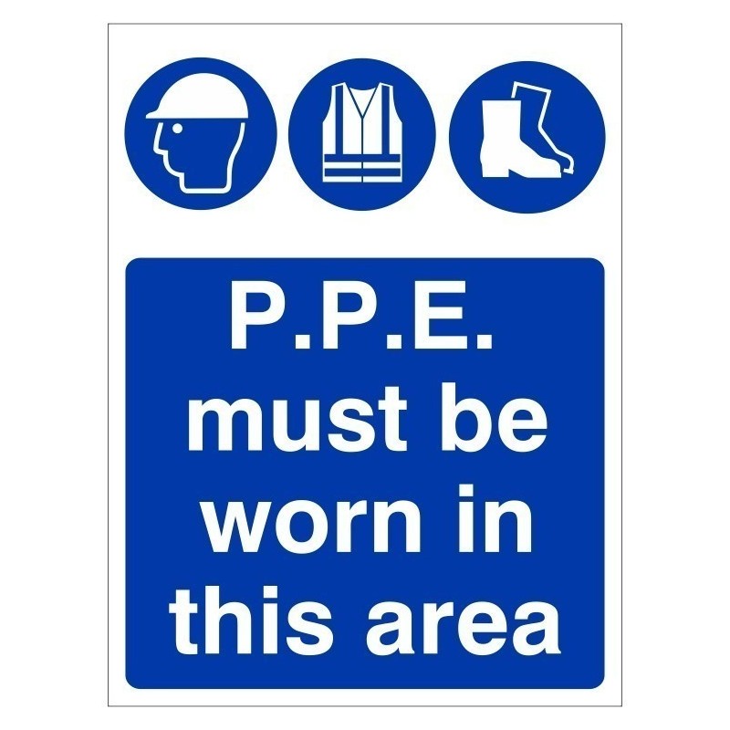 P.P.E Must Be Worn In This Area Sign