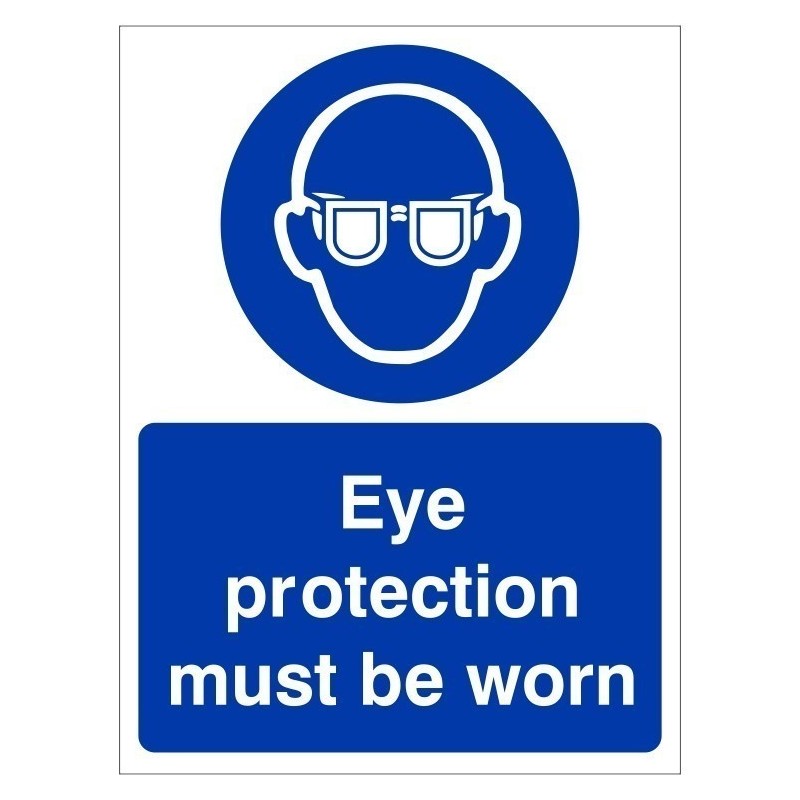 Eye Protection Must Be Worn Sign