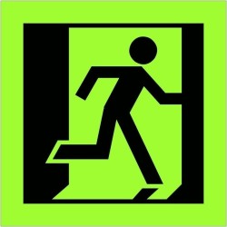 Glow in the Dark Running Man Right Sign