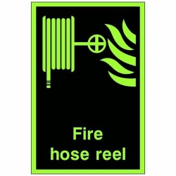 Glow in the Dark Fire Hose Reel Sign