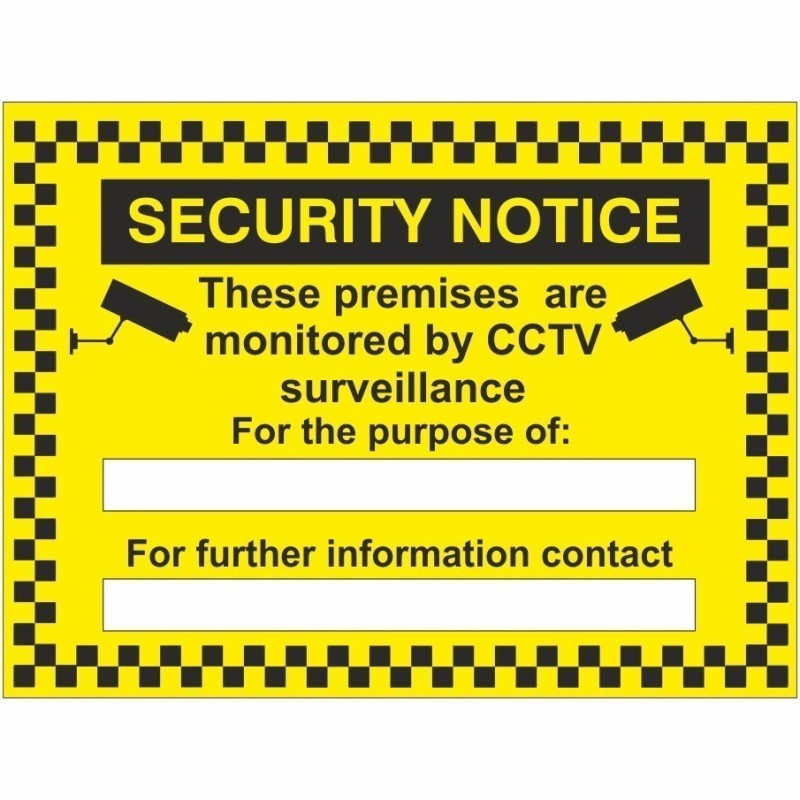 These Premises Are Monitored By CCTV Surveillance Sign