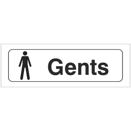 Male Toilets Door Sign 300mm x 100mm