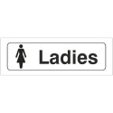 Female Toilets Door Sign 300mm x 100mm