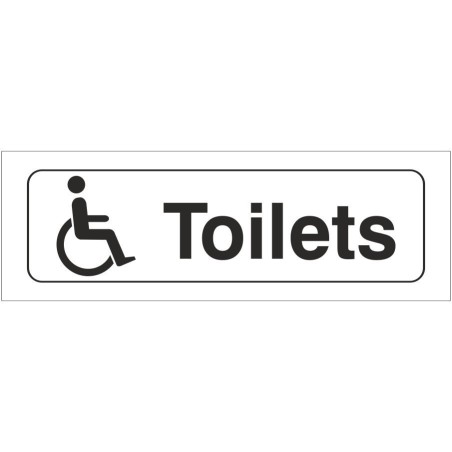 Disabled Toilet Door Sign 300mm x 100mm