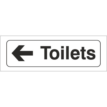 Toilet Left Door Sign 300mm x 100mm