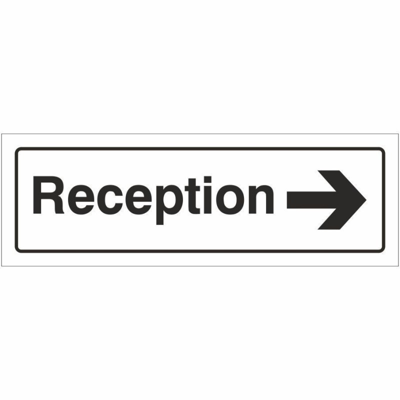 Reception Right Door Sign 300mm x 100mm