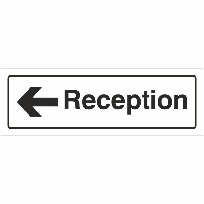 Reception Right Door Sign 300mm x 100mm