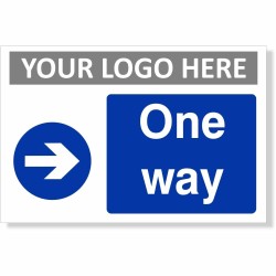 One Way Arrow Right Sign With or Without Your Logo