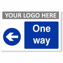 One Way Arrow Left Sign With or Without Your Logo