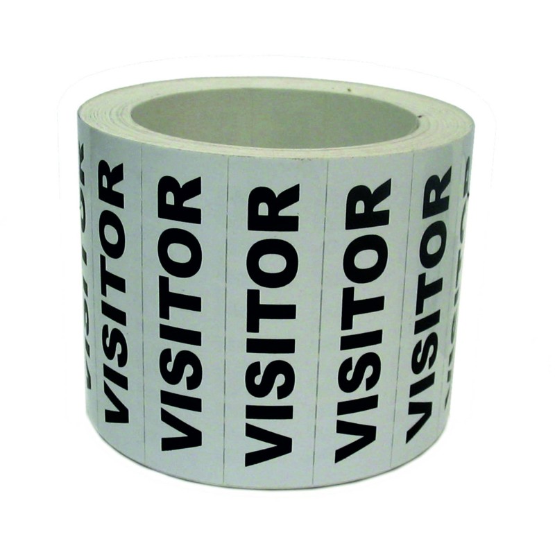 Pack of 10 x Visitor Helmet Stickers 80mm x 20mm