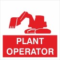 Plant Operator Helmet Sticker 55mm x 55mm - Self Adhesive Polyproptiene 