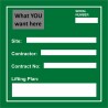 Lifting Plan Sticker 160mm x 160mm - Self Adhesive Vinyl