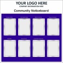 Community Noticeboard With or Without Your Logo 1220mm x 1220mm - 3mm Aluminium Composite