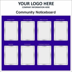 Community Noticeboard With or Without Your Logo 1220mm x 1220mm - 3mm Aluminium Composite