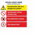 Safety Signs At Work Sign  - Aluminium Composite Board- 1200mm x 800mm