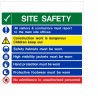 Site Safety Multi Message Sign 120mm x 1200mm - 4mm Corez