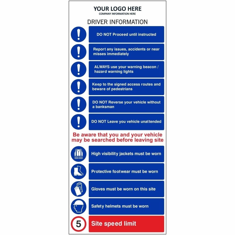 Safety Signs At Work Sign  - Aluminium Composite Board- 1200mm x 800mm