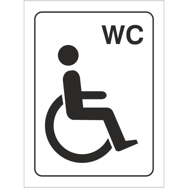 Disabled WC Toilet Door Sign 150mm x 200mm