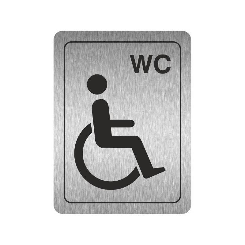 WC Disabled Toilet Aluminium Door Sign