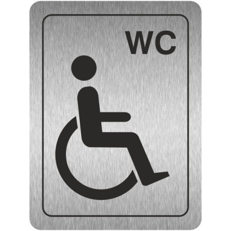 WC Disabled Toilet Aluminium Door Sign