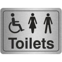 Unisex and Disabled Toilet Aluminium Door Sign