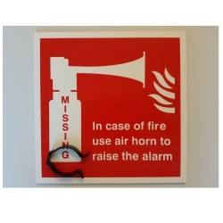 Handheld Air Horn - In Case Of Fire use Air Horn To Raise The Alarm