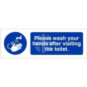 Please Wash Your Hands After Visiting The Toilet Hygiene Sign