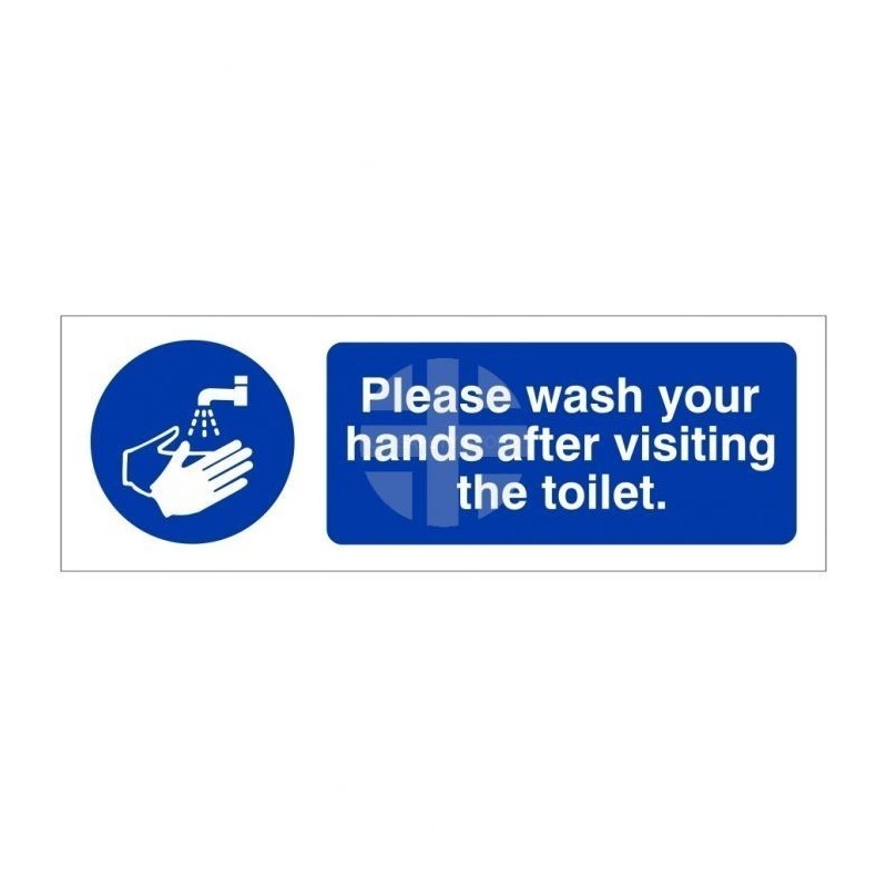 Please Wash Your Hands After Visiting The Toilet Hygiene Sign