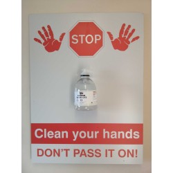 Clean Your Hands Don't Pass It On Sign 450mm x 600mm - 3mm Aluminium Composite Board