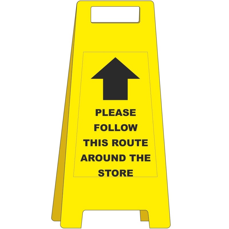 Follow This Route Around The Store Freestanding Sign