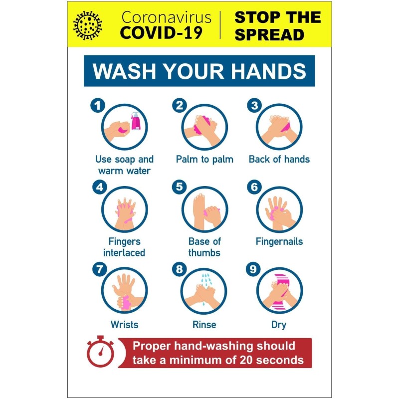 Wash Your Hands Coronavirus Covid 19 Sign