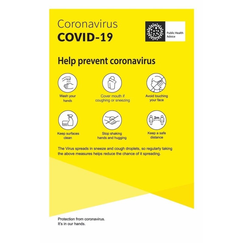 Help Prevent Coronavirus Covid 19 Sign