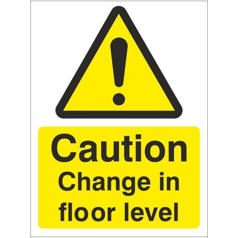 Caution Change In Floor Level Sign