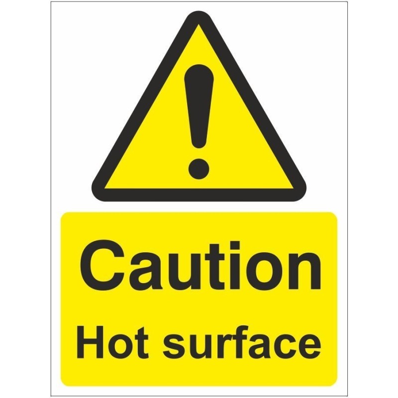 Caution Hot Surface Sign