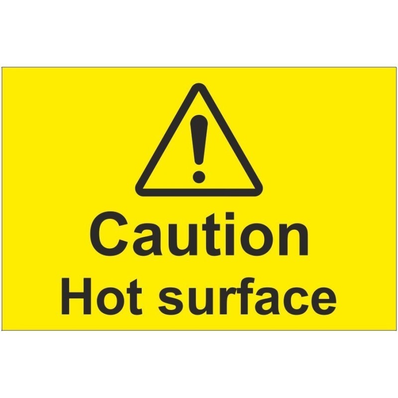 Caution Hot Surface Sign