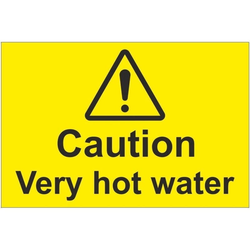 Caution Very Hot Water Sign