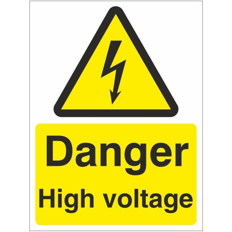 Danger High Voltage Safety Sign