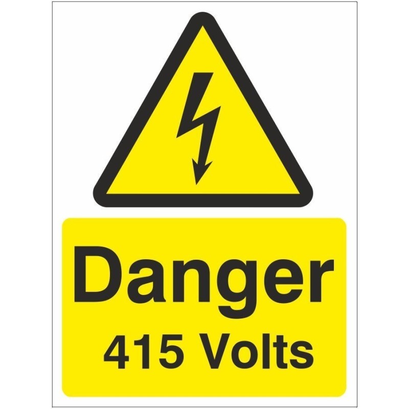 Danger 415 Volts Electrical Sign