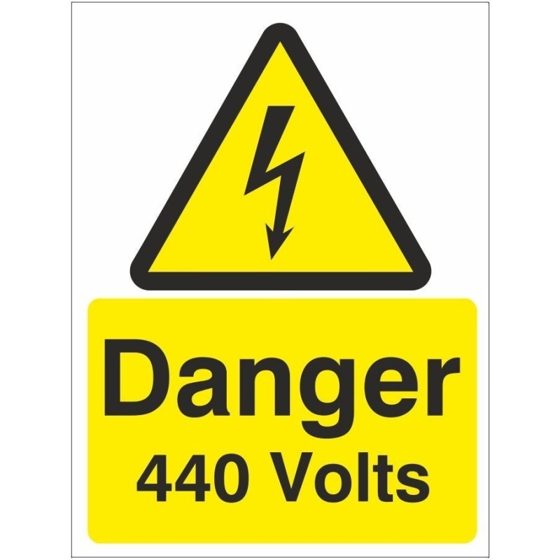 Danger 440 Volts Electrical Sign